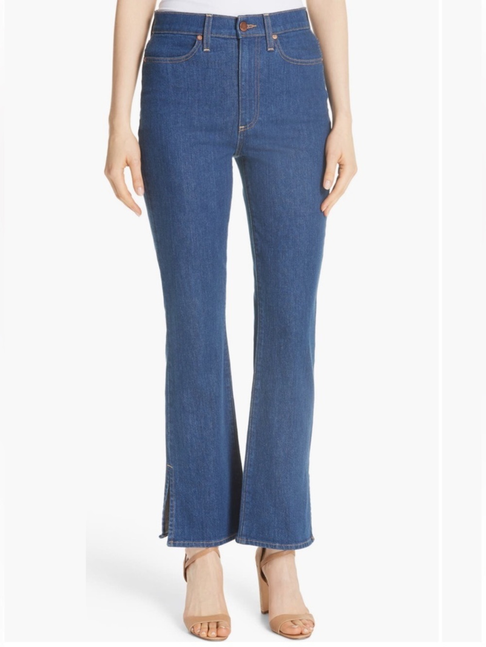 AO.LA by Alice + Olivia Fabulous High Rise Baby Boot Side Slit Jeans - Size 26
